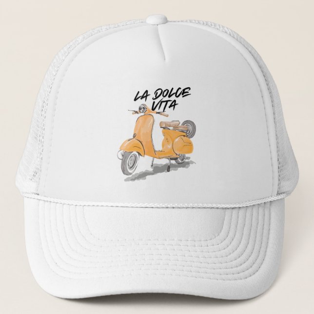 Gorra de camionero de motocicleta LA DULCE VIDA (Anverso)