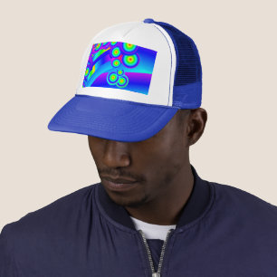 Gorra de camionero de olas de océano abstractas