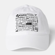 Gorra de camionero de pastas en negro y blanco