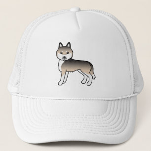 Gorra de camionero de perro de dibujos animados li