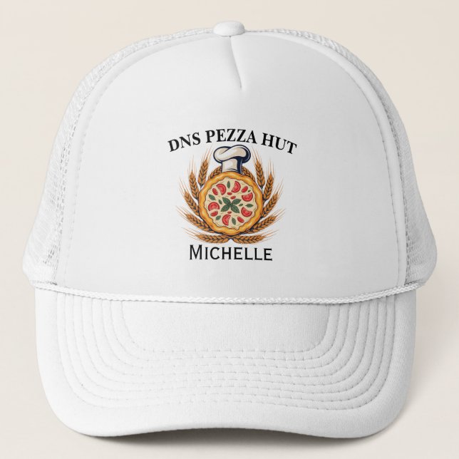 Gorra de camionero de pizzería personalizada | Per (Anverso)