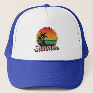 GORRA DE CAMIONERO DE PLAYA TROPICAL DE VERANO