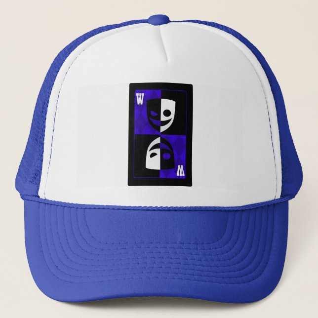 Gorra de camionero de póquer con comodín azul diam (Anverso)