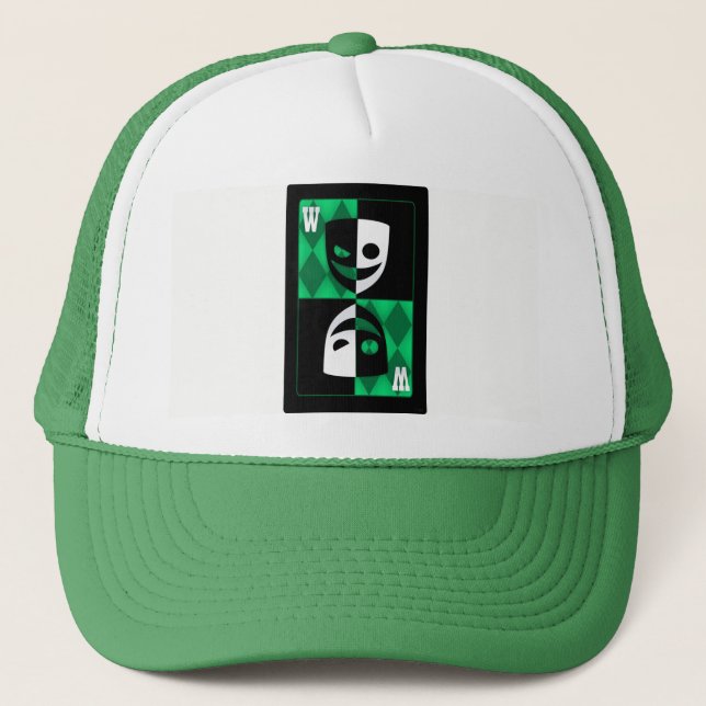 Gorra de camionero de póquer con comodín verde de  (Anverso)