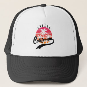 Gorra de camionero de puesta de sol retro de Fresn