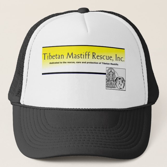 Gorra de camionero de rescate de mastín tibetano (Anverso)