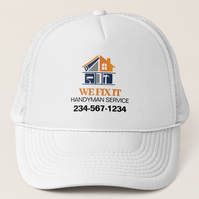 Gorra de camionero de servicio de mantenimiento (Anverso)