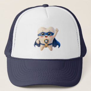 Gorra de camionero de superhéroe de dientes lindos