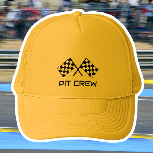 Gorra de camionero de tripulación de pits personal