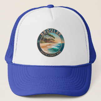 Gorra de camionero de viaje Vintage Broulee Beach