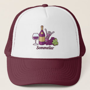 Gorra de camionero de vino tinto