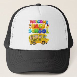 Gorra De Camionero De Vuelta A La Escuela Divertido Las RUEDAS En El