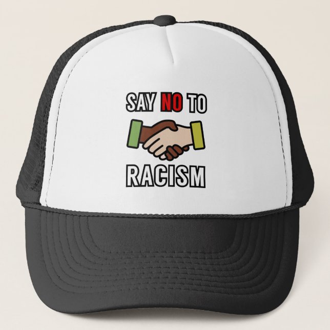 Gorra De Camionero Decir No Al Racismo (Anverso)