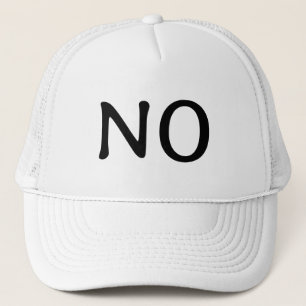 Gorra De Camionero Declaración Audaz 'No' Minimalista