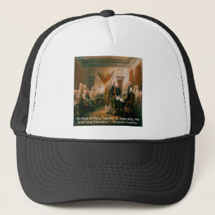 Gorra De Camionero Declaración de Independencia y cita de Ben Frankli