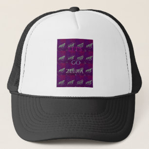 Gorra De Camionero Decoración de impresión de cebra: Un diseño divert