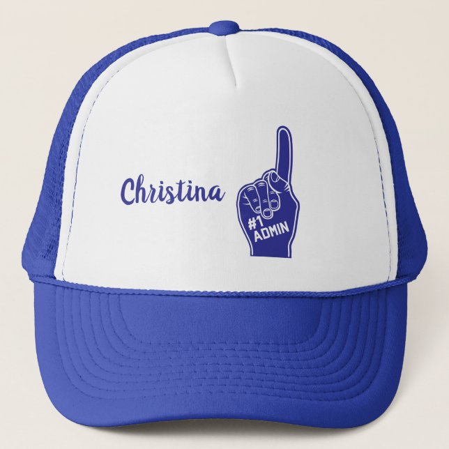 Gorra De Camionero Dedo personalizado de la espuma del Admin del (Anverso)