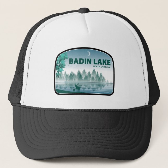 Gorra De Camionero Deer de Carolina del Norte del lago Badin (Anverso)