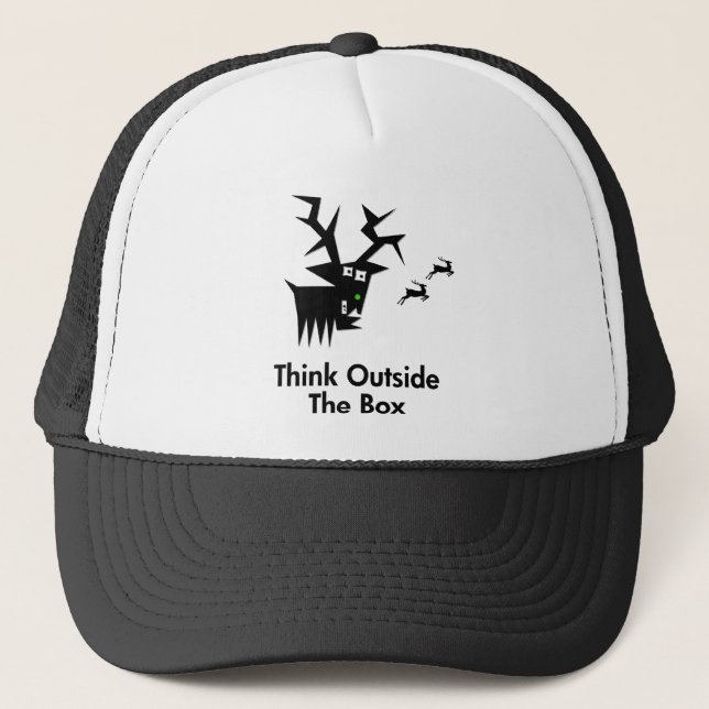 Gorra De Camionero Deer Think Outside the Box (Anverso)