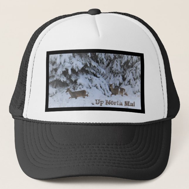 Gorra De Camionero ¡Deer Up North Mn! (Anverso)