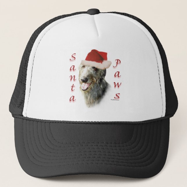 Gorra De Camionero Deerhound Santa Paws de Escocia (Anverso)