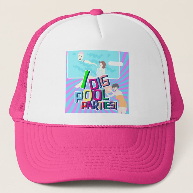 Gorra De Camionero ¡Defiendo Fiestas De Piscina! (Anverso)