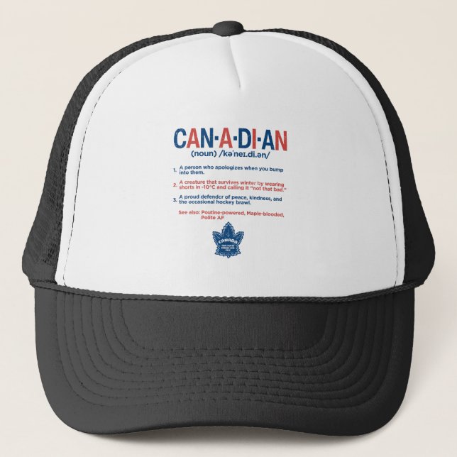 Gorra De Camionero Definición canadiense (Anverso)
