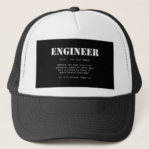 Gorra De Camionero Definición de diccionario divertida de ingeniero