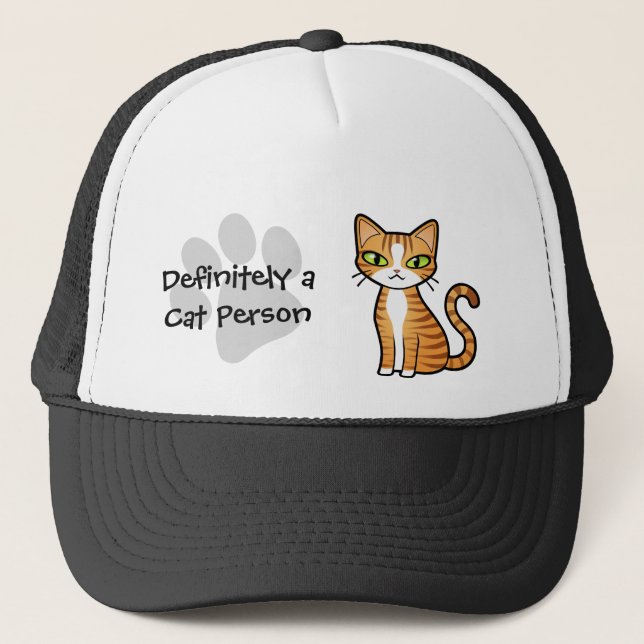 Gorra De Camionero Definitivamente una persona del gato (diseñe su (Anverso)