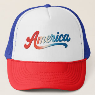 Gorra De Camionero Degradado Retro Americano - Estilo Bandera Patriót