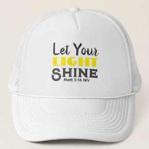 Gorra De Camionero Deja que tu luz brille Versículo de la Biblia Amar