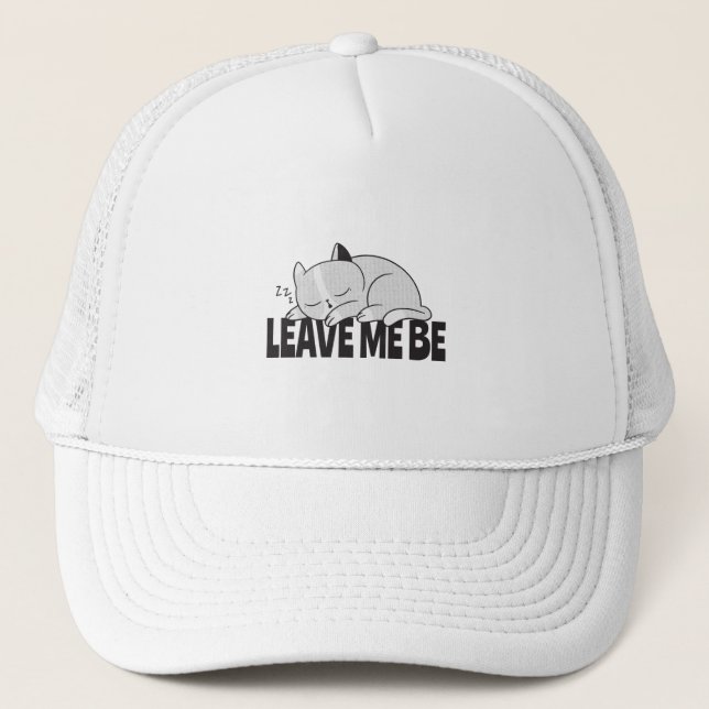 Gorra De Camionero Déjame ser un gato holgazán (Anverso)