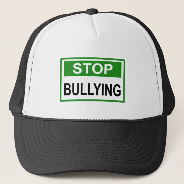 Gorra De Camionero Dejar de bullying Rótulo green (Anverso)