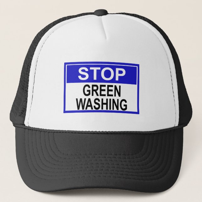 Gorra De Camionero Dejar de lavar el Rótulo (Anverso)