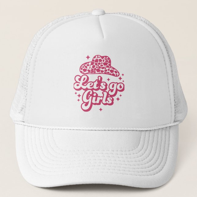 Gorra De Camionero Dejar ir a Chicas Bachelorette Party (Anverso)