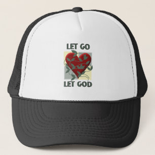 Gorra De Camionero Dejar que Dios recupere el lema Cita Corazón Rojo