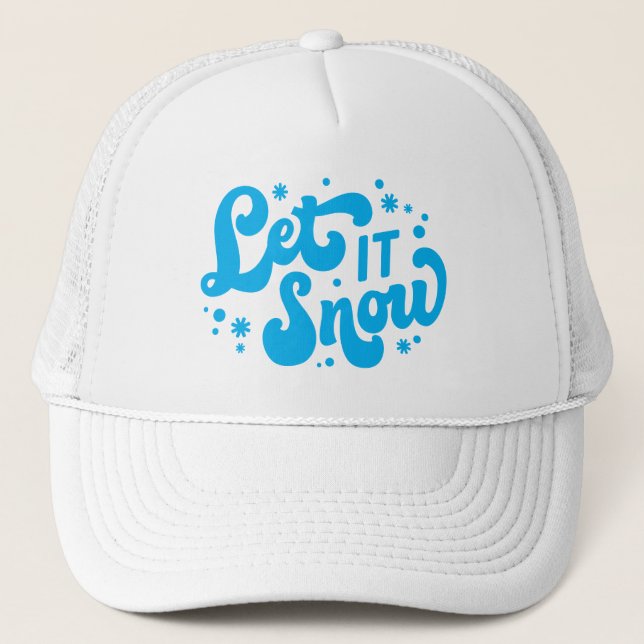 Gorra De Camionero Dejar que nieve diseño invernal (Anverso)