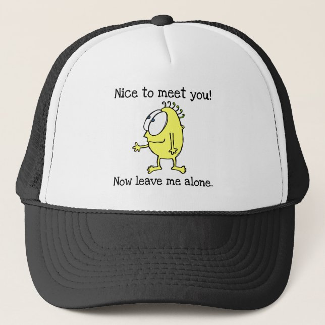 Gorra De Camionero Déjeme las camisetas y los regalos solos (Anverso)