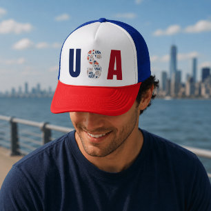 Gorra de camionero del 4 de julio estilo Patriótic