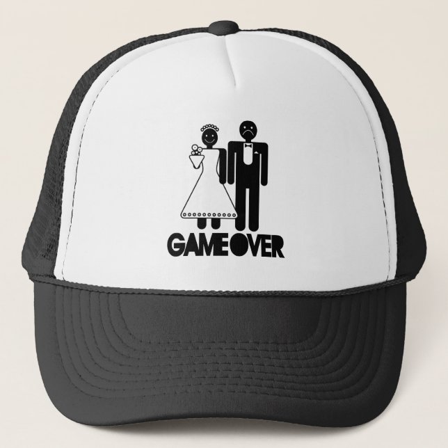 Gorra De Camionero Del juego novio infeliz encima - (Anverso)