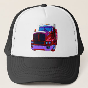 Gorra De Camionero Del rojo camión semi