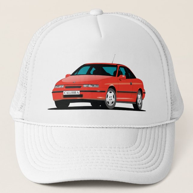 Gorra De Camionero Delantero rojo Opel Calibra (Anverso)