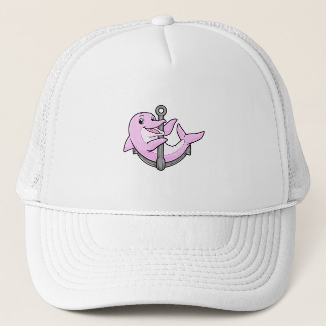 Gorra De Camionero Delfín con ancla (Anverso)