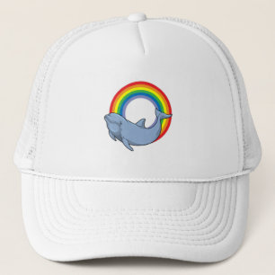Gorra De Camionero Delfín con arcoiris