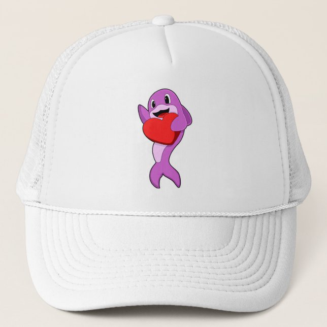 Gorra De Camionero Delfín con corazón (Anverso)