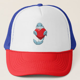 Gorra De Camionero Delfín con corazón