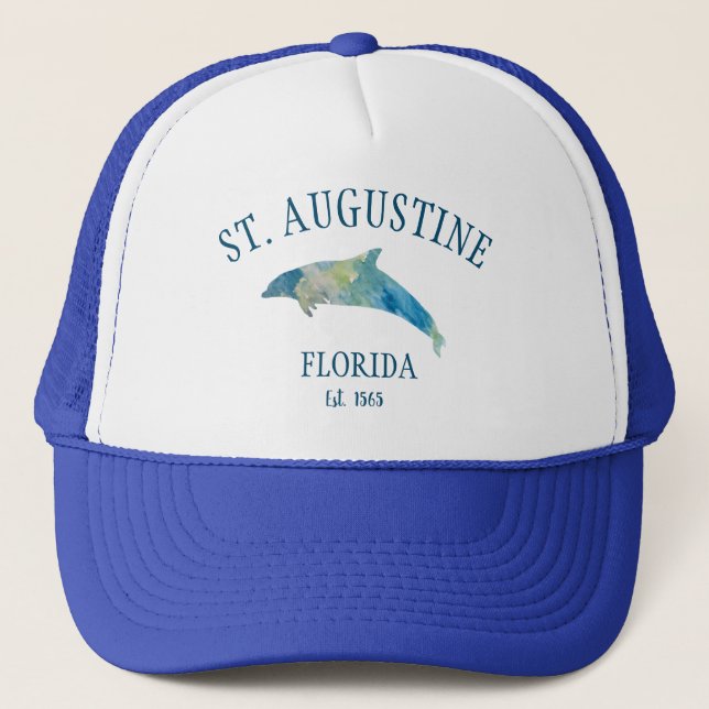 Gorra De Camionero Delfín de St Augustine Florida (Anverso)