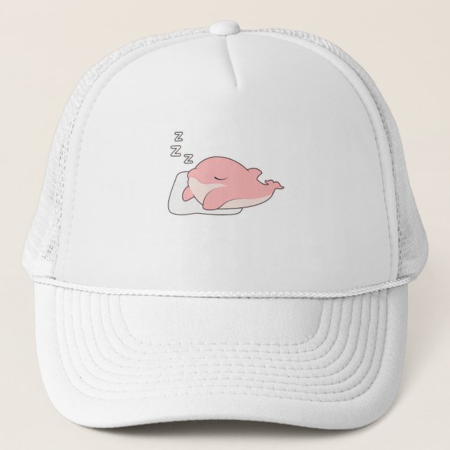 Gorra De Camionero Delfín durmiendo en la almohada (Anverso)