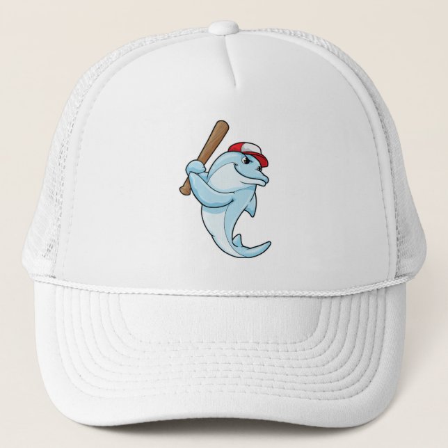 Gorra De Camionero Delfín en el béisbol como bateador (Anverso)