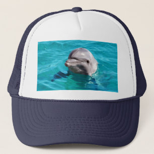 Gorra De Camionero Delfín en foto del agua azul